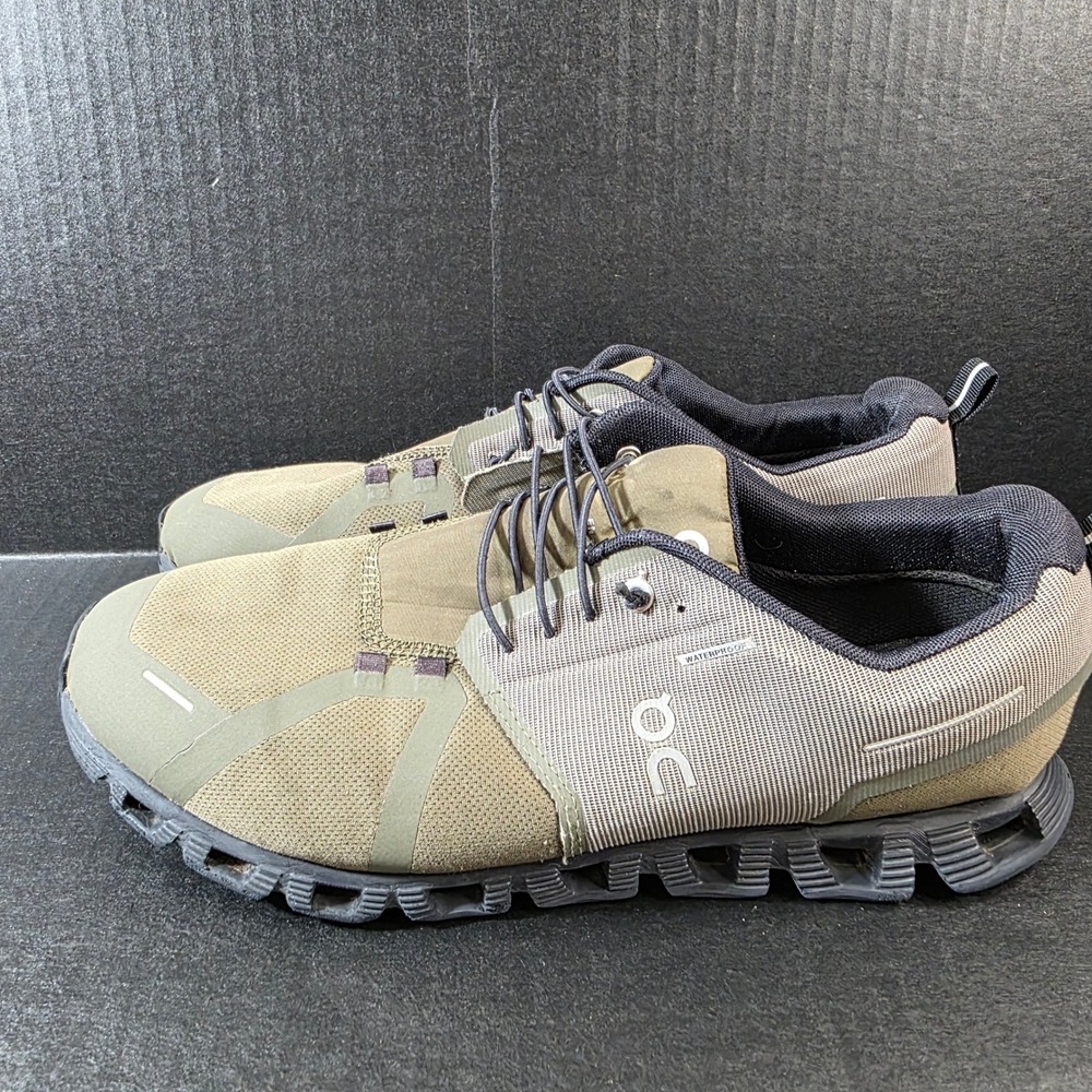 On Cloud Cloudflyer Waterproof Mens Running Shoes Olive Black 59.98840 Size 12